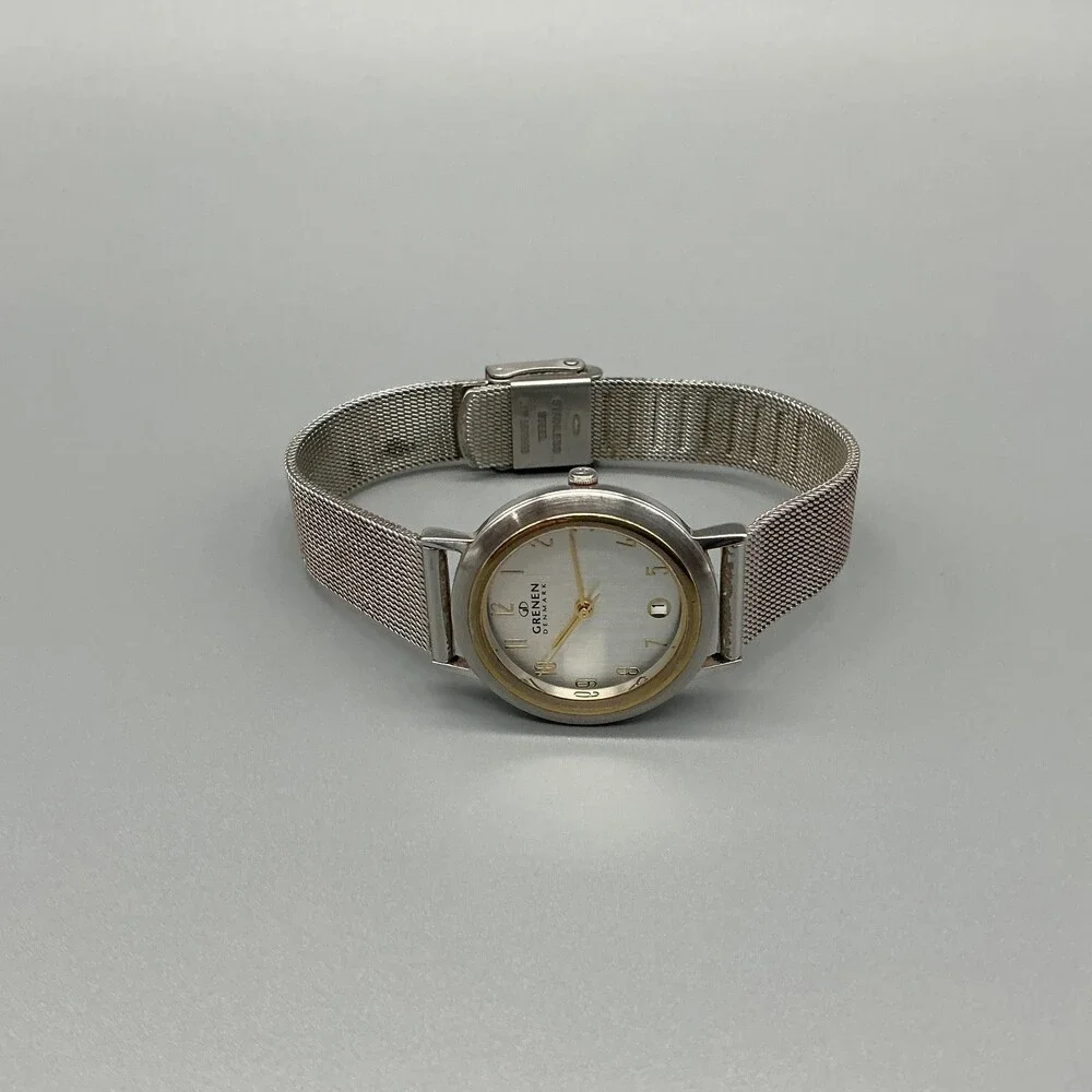 Women's Two-Tone Mesh Bracelet Watch - Silver and Gold